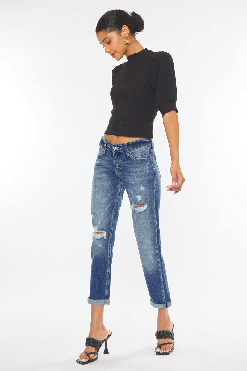 Aries Mid Rise Boyfriend Jeans