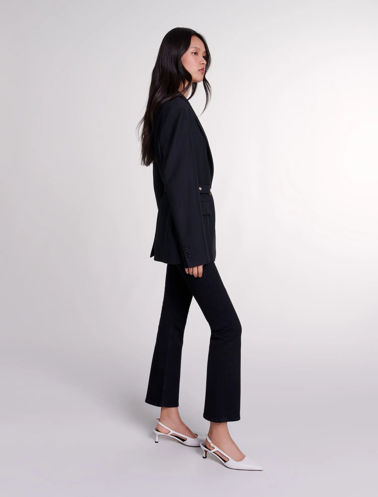 Belted suit jacket