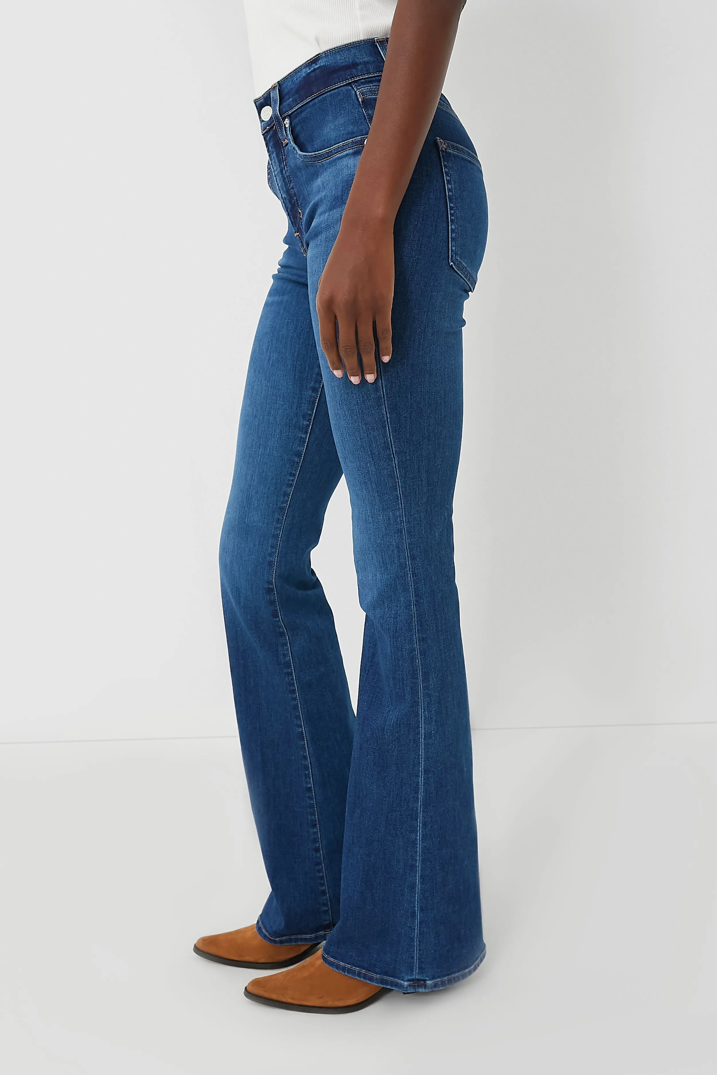 Bright Blue Beverly High Rise Skinny Flare