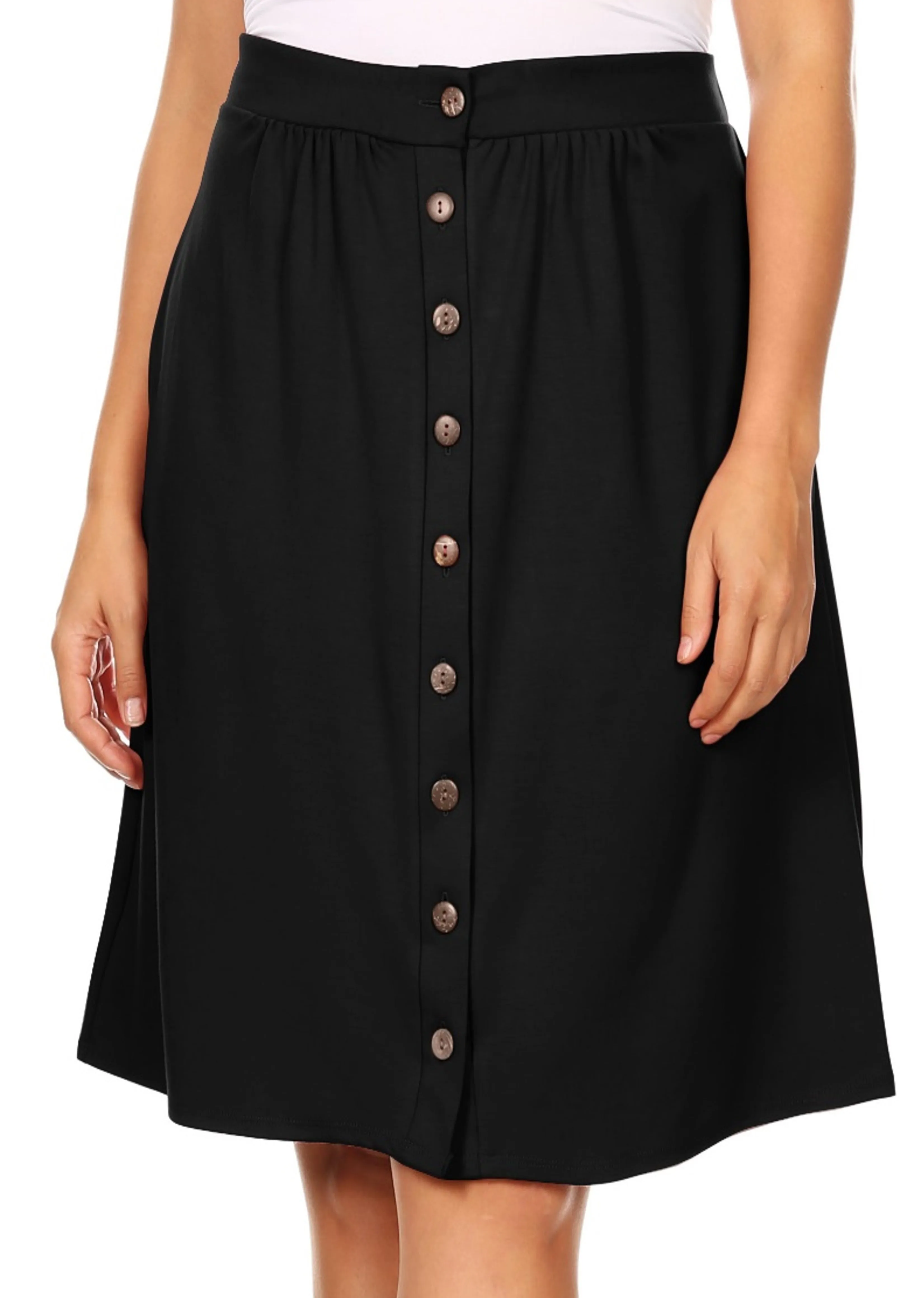 Button It Up Reg and Plus Size Skirt