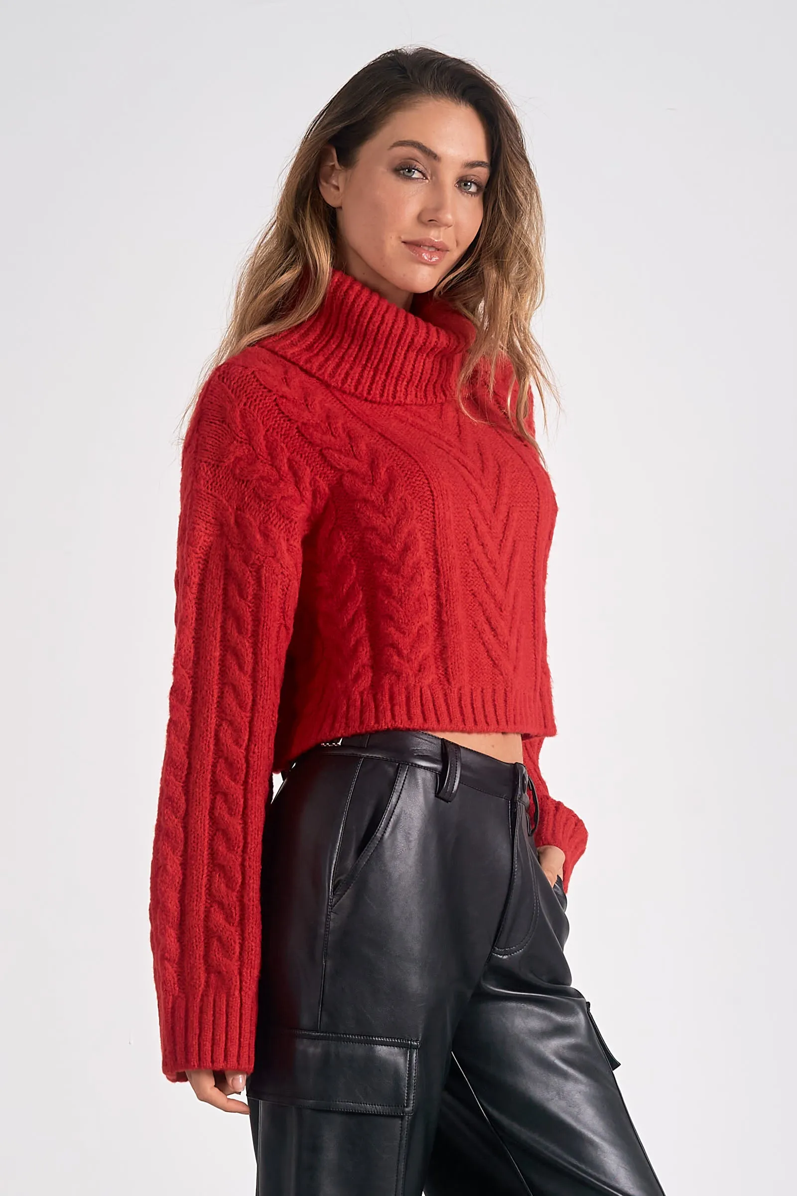 Cable Knit Pullover Sweater