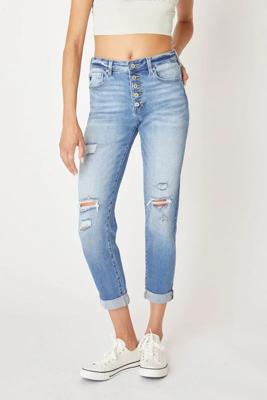 Cali Mid Rise Boyfriend Jean - Kancan