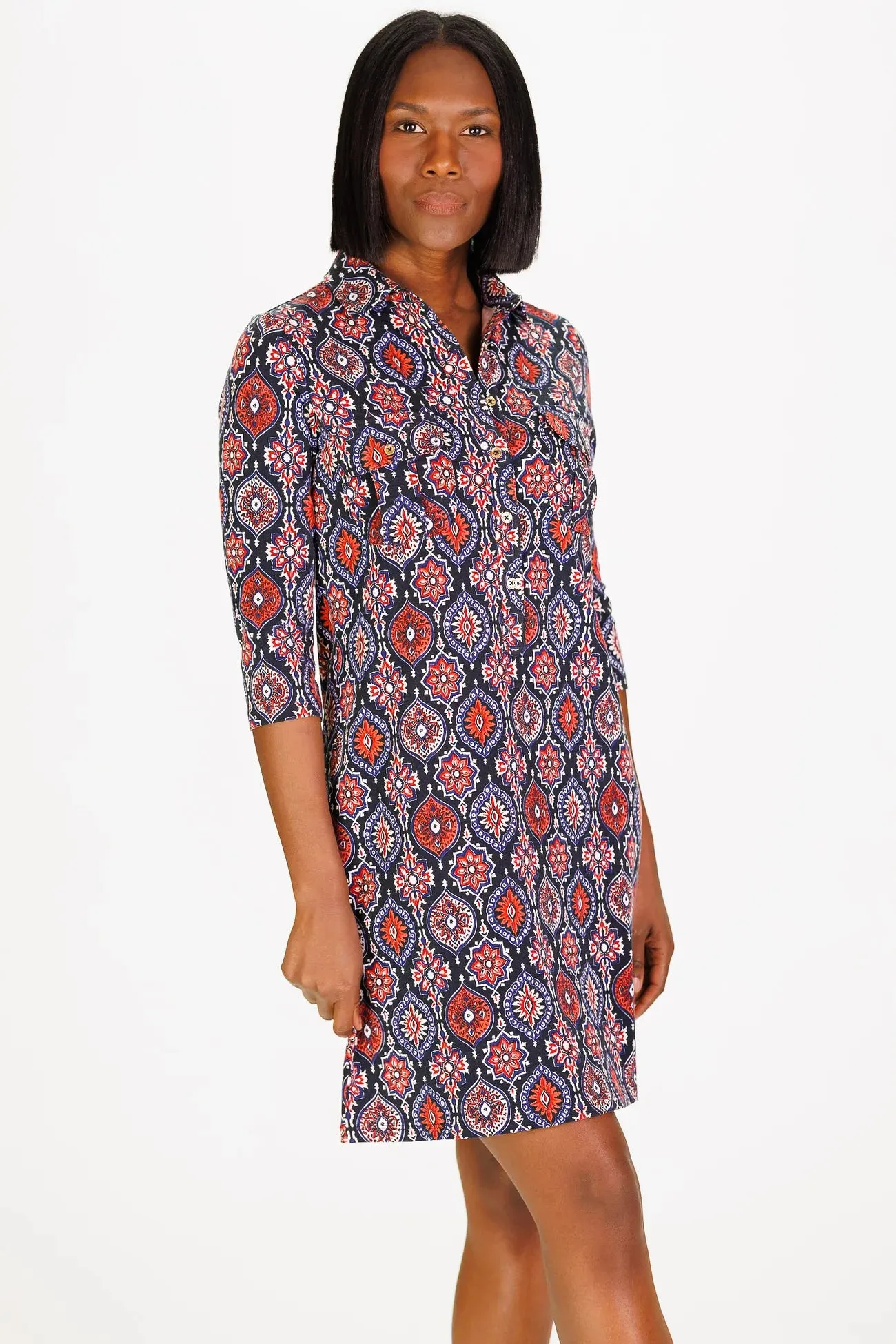 Duffield Lane Coco Dress Medallion Print