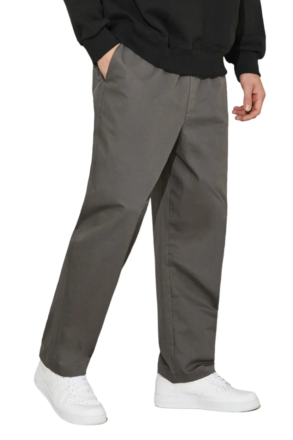 EDUARDO Men's Tapered Fit Banding Cotton Comfort Drawstring Pants.