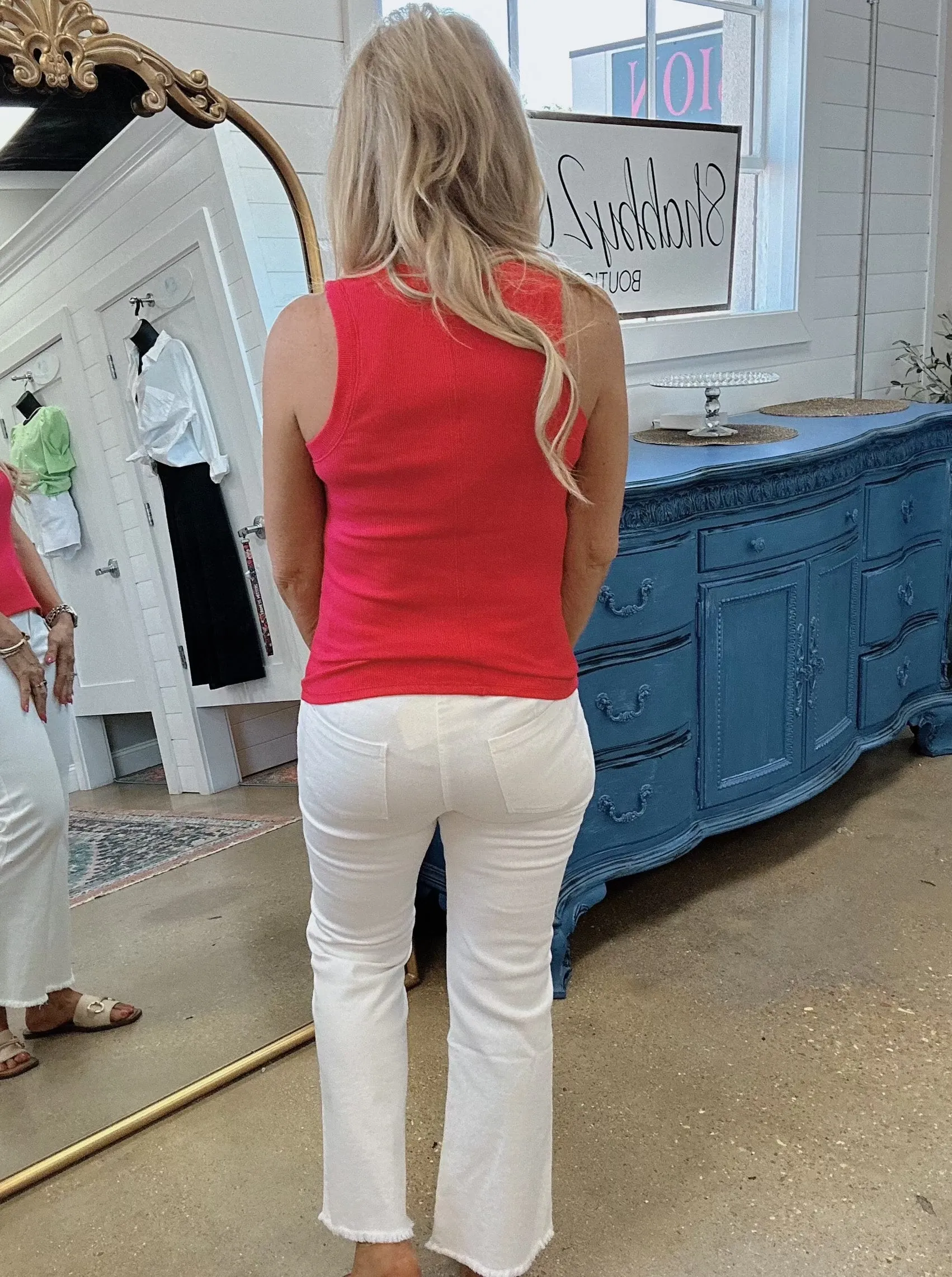 Elara High Waisted Wide Leg Jeans in White