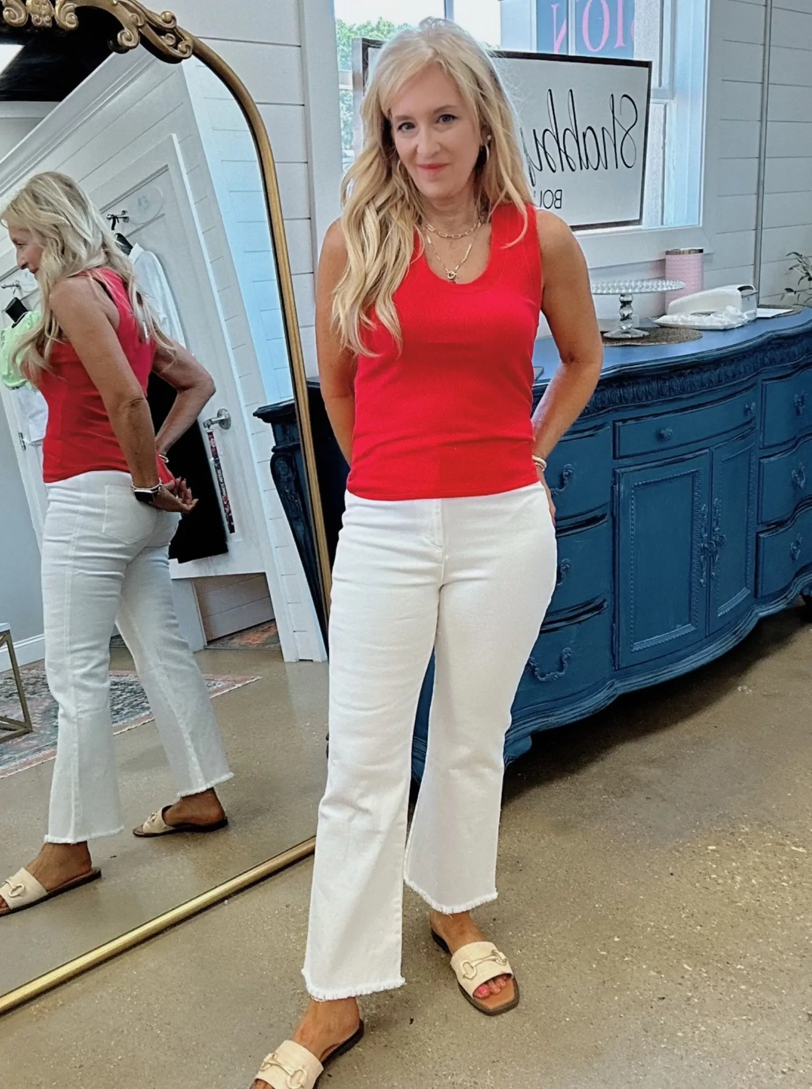 Elara High Waisted Wide Leg Jeans in White