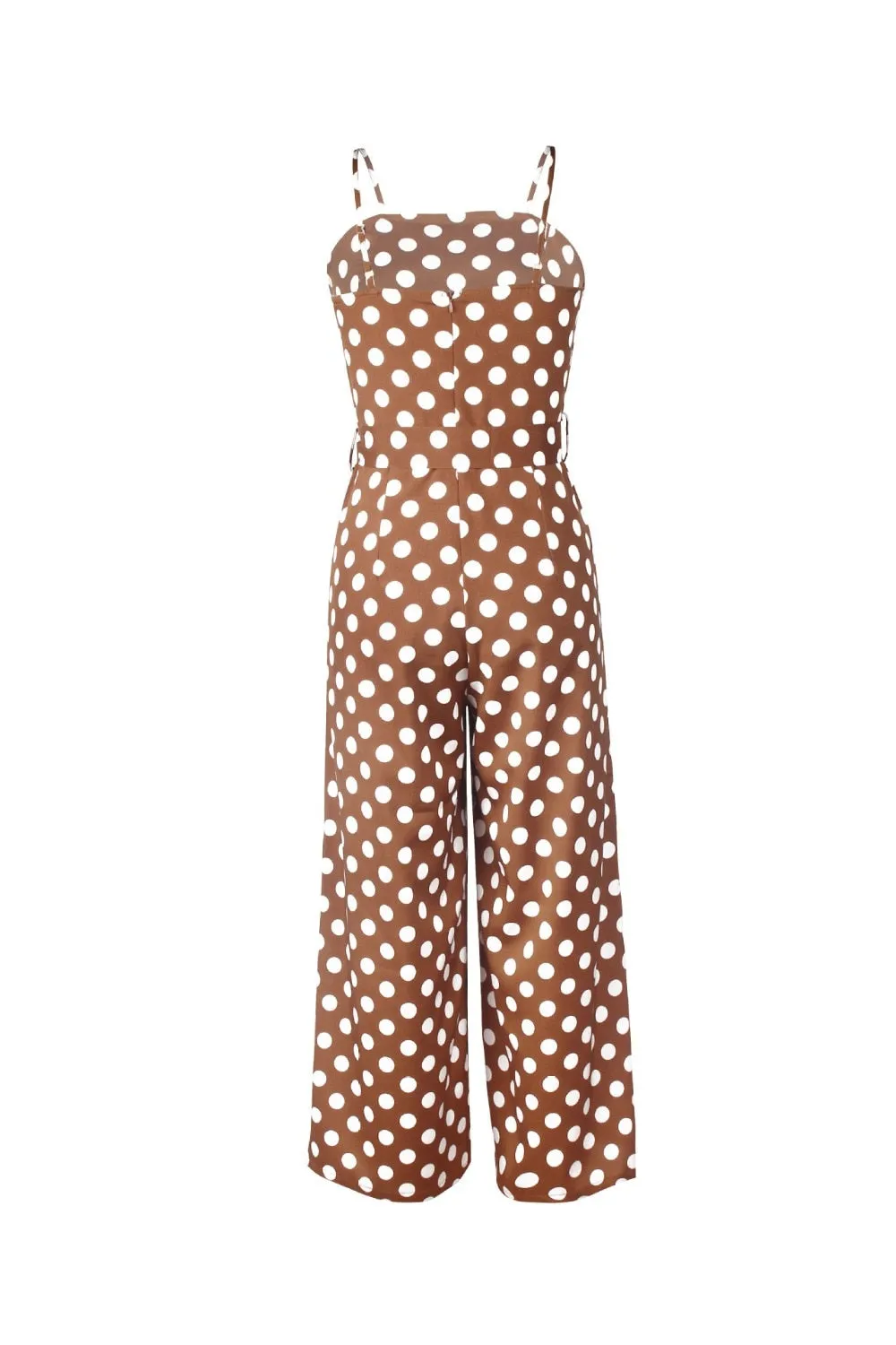 Elegant Stylish Ladies' Polka Dot Print Lace-up Jumpsuits