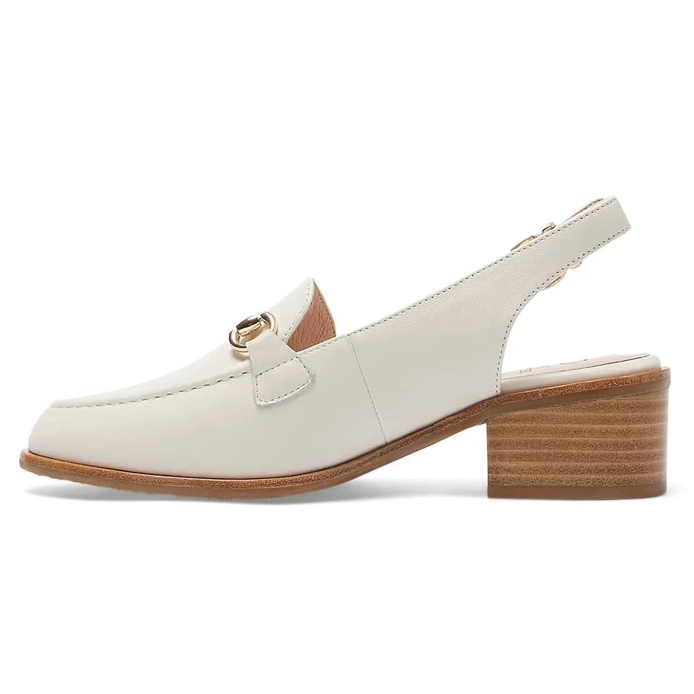 Elsa Heel in Ivory Leather