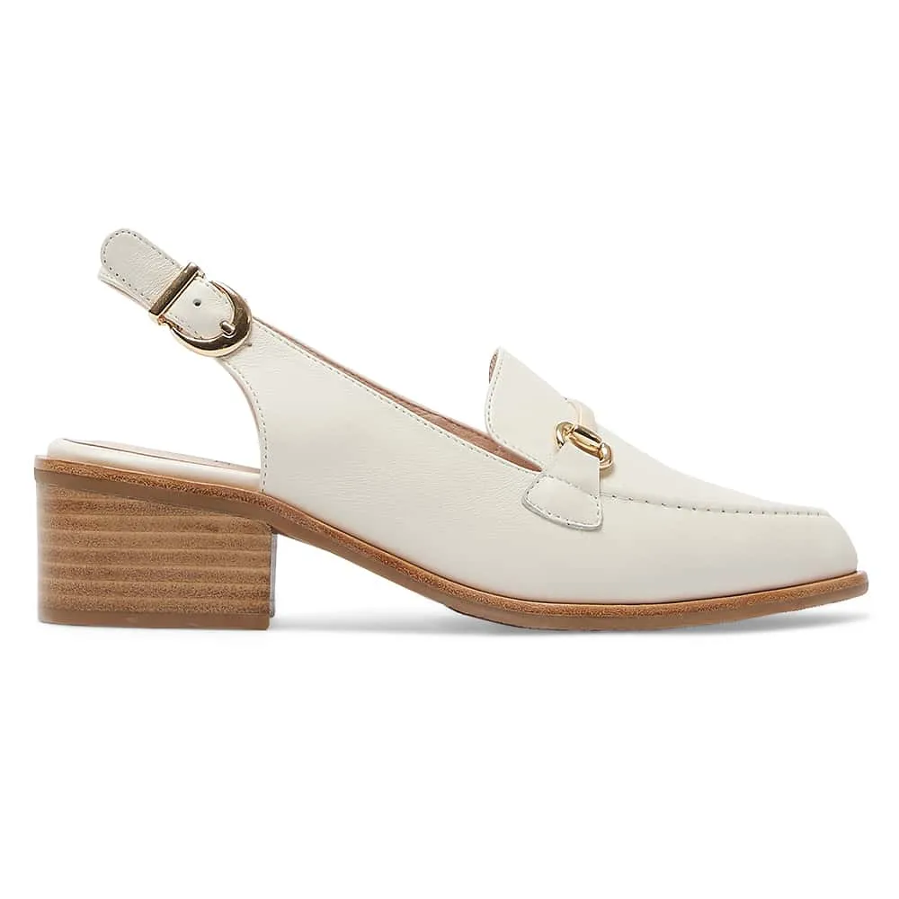 Elsa Heel in Ivory Leather