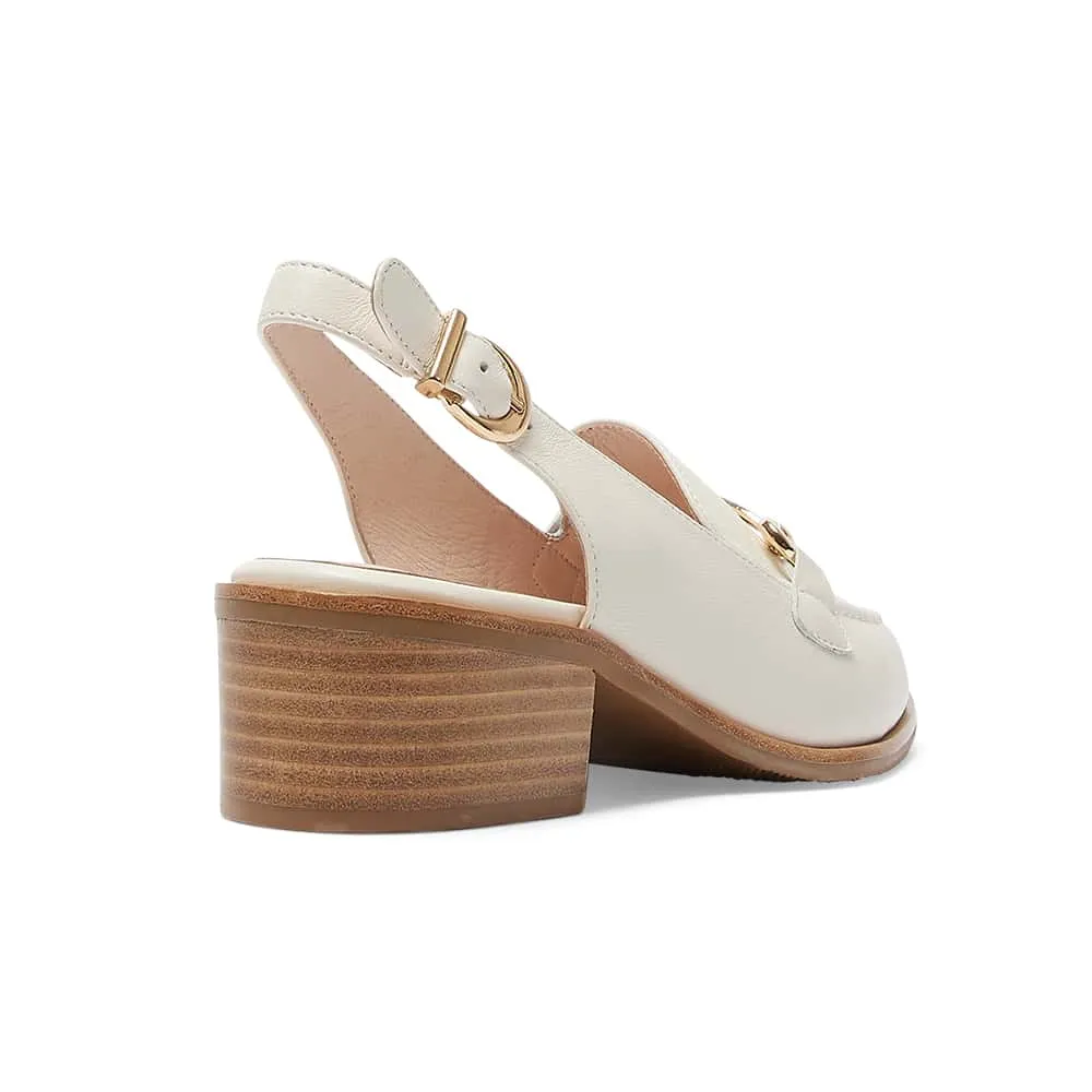 Elsa Heel in Ivory Leather