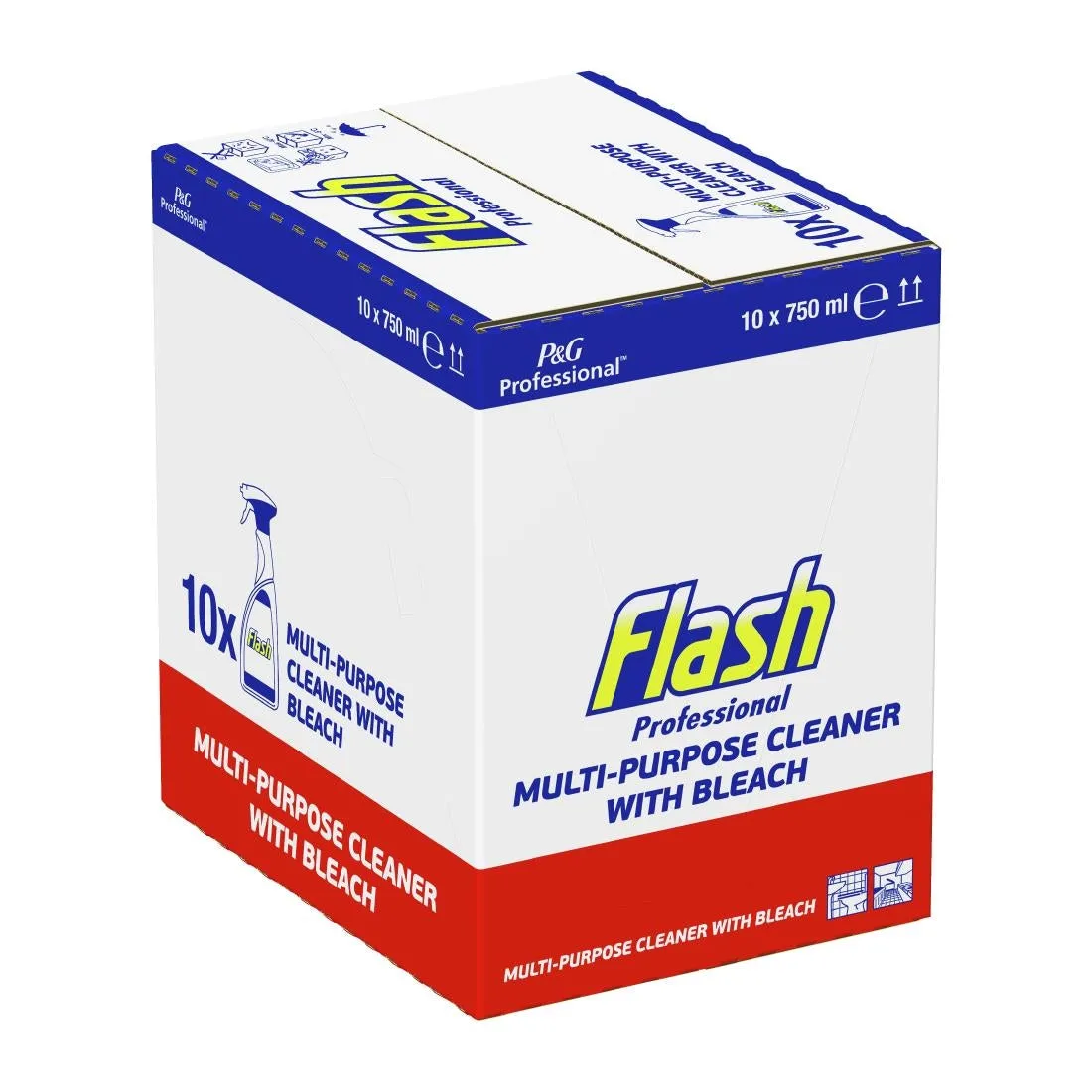 Flash Professional Multi-Purpose Cleaner With Bleach 750ml (Pack of 10) - DX564