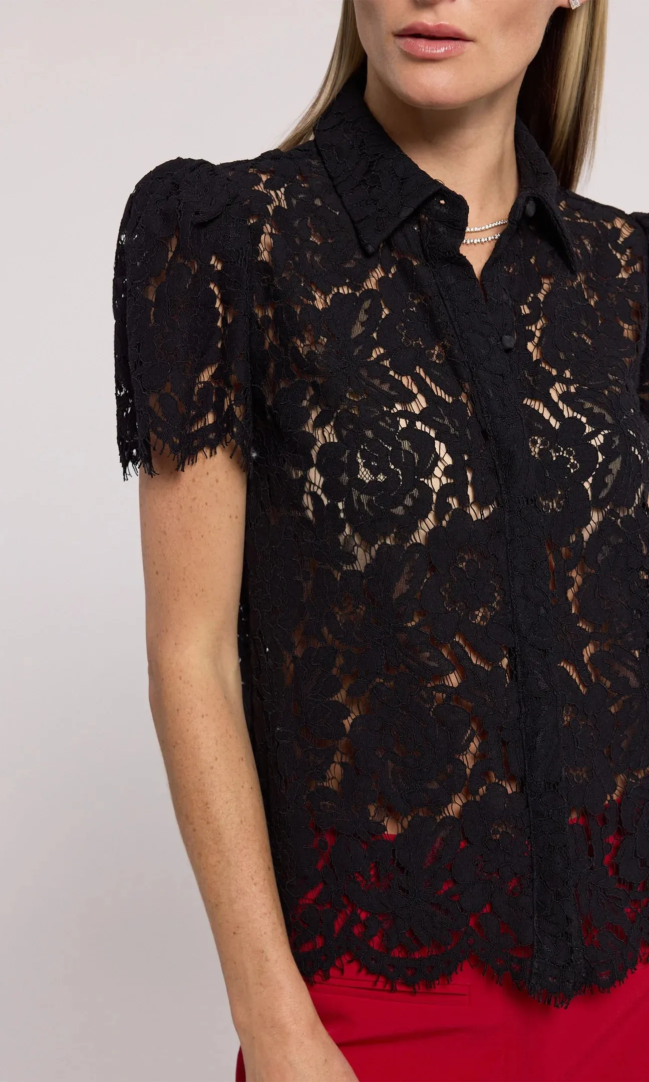 Generation Love Murphy Lace Shirt Black