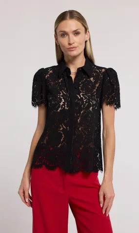 Generation Love Murphy Lace Shirt Black