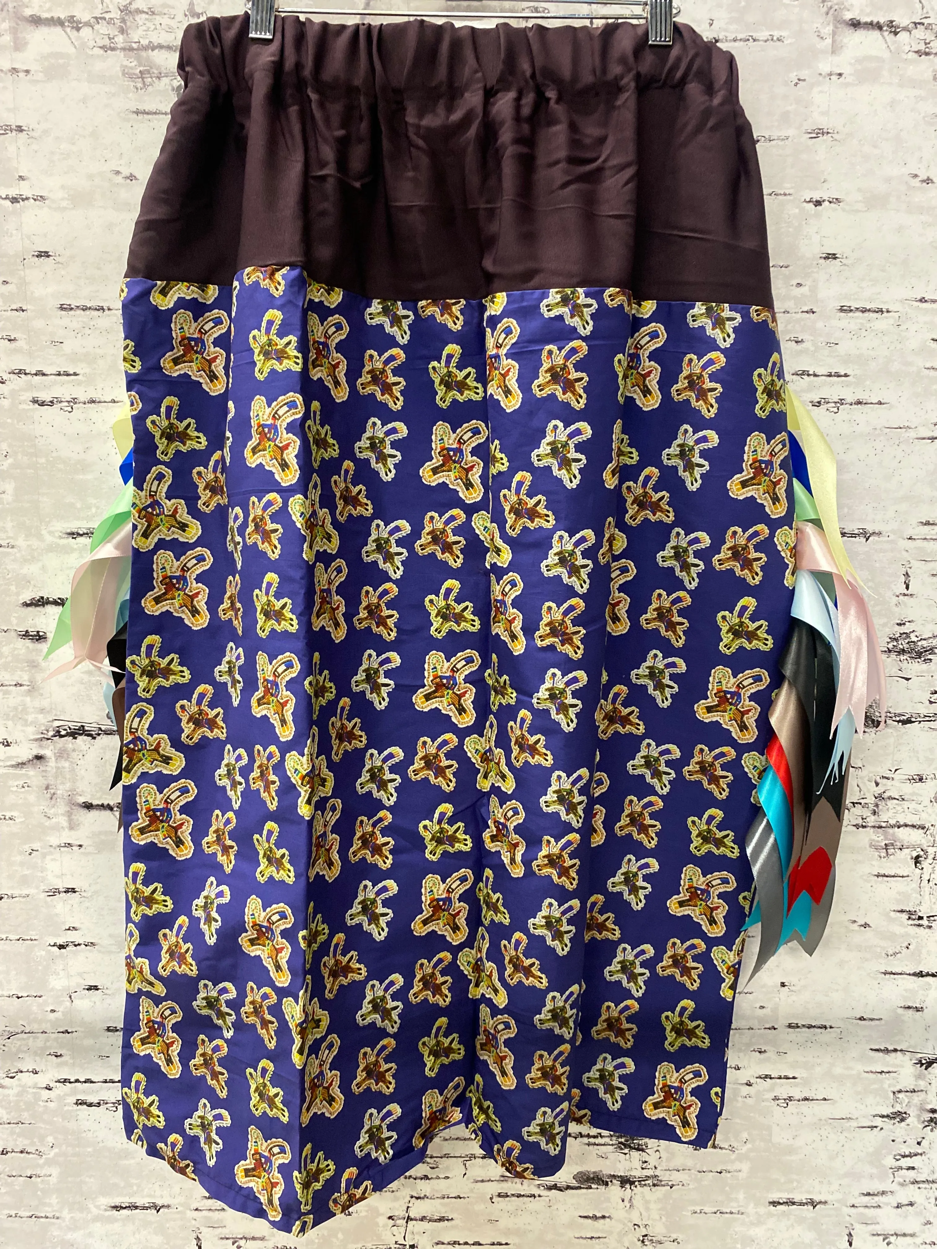 Handmade Riders Navy w/Brown Top Ribbon Skirt