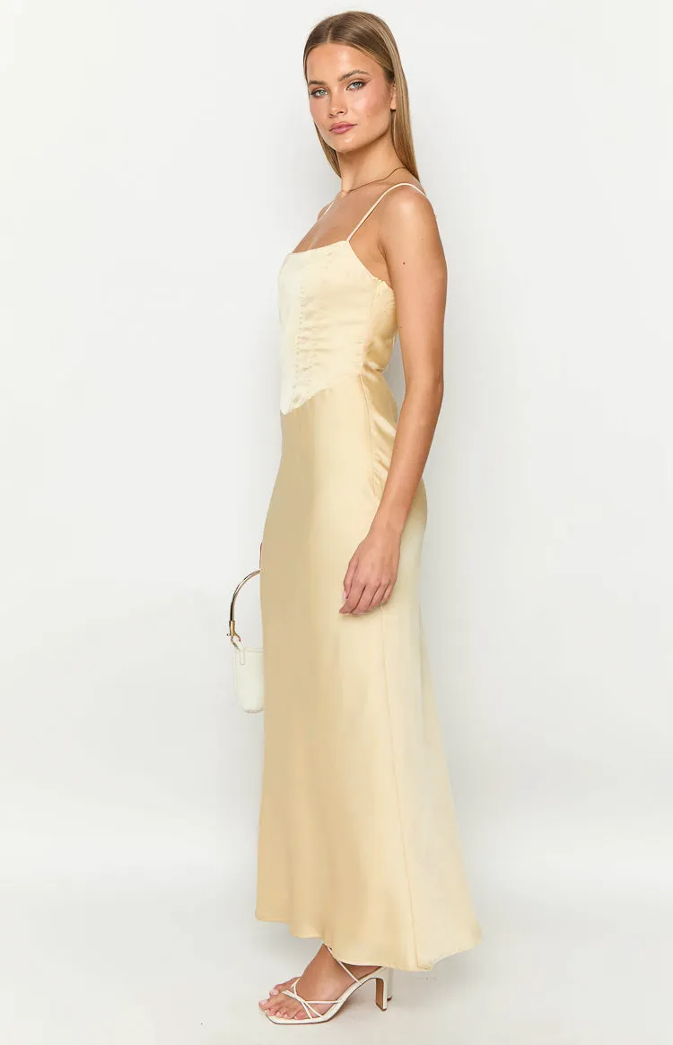 Heartbeat Yellow Maxi Dress