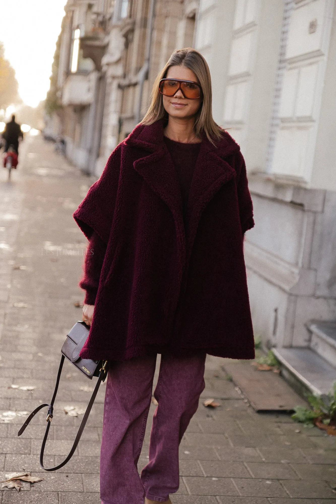 Kensi poncho burgundy