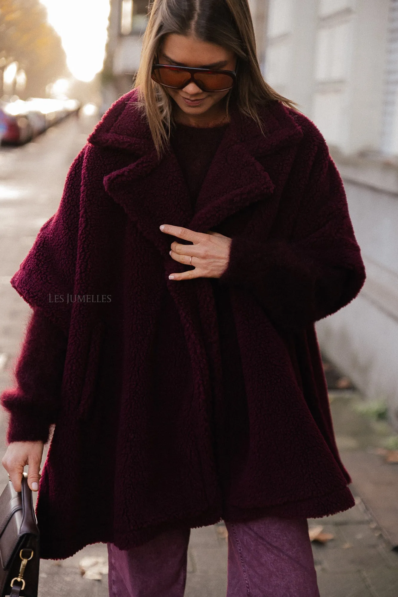 Kensi poncho burgundy