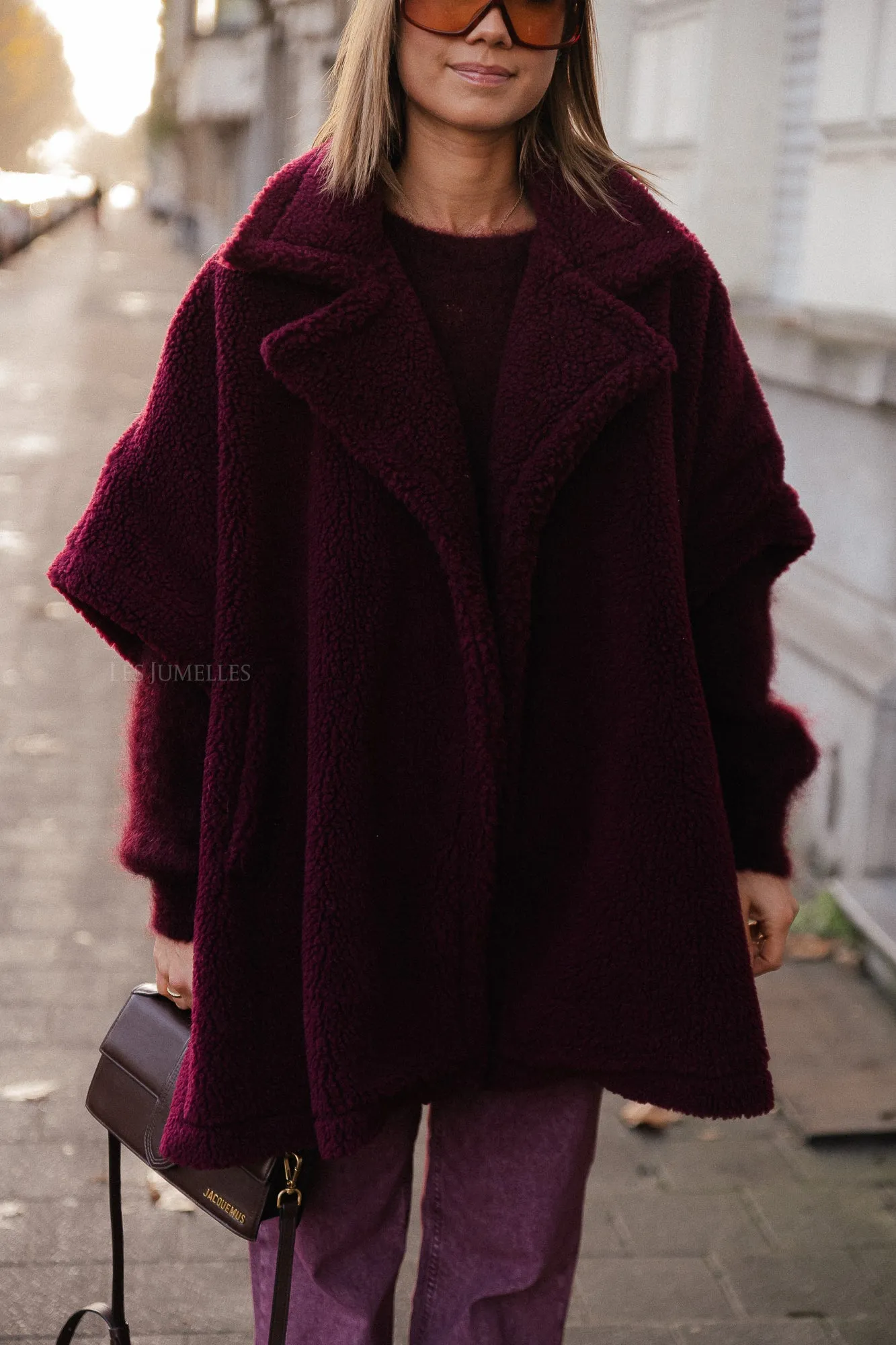 Kensi poncho burgundy