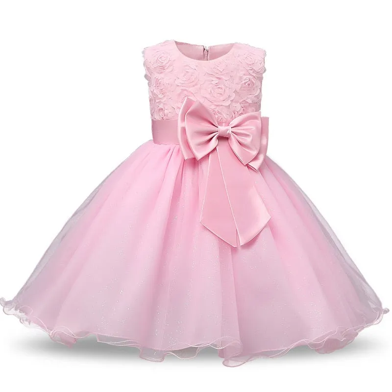 Kid Girls Elegant Flower Princess Long Gown Girls Evening Party Dress - KGD8332