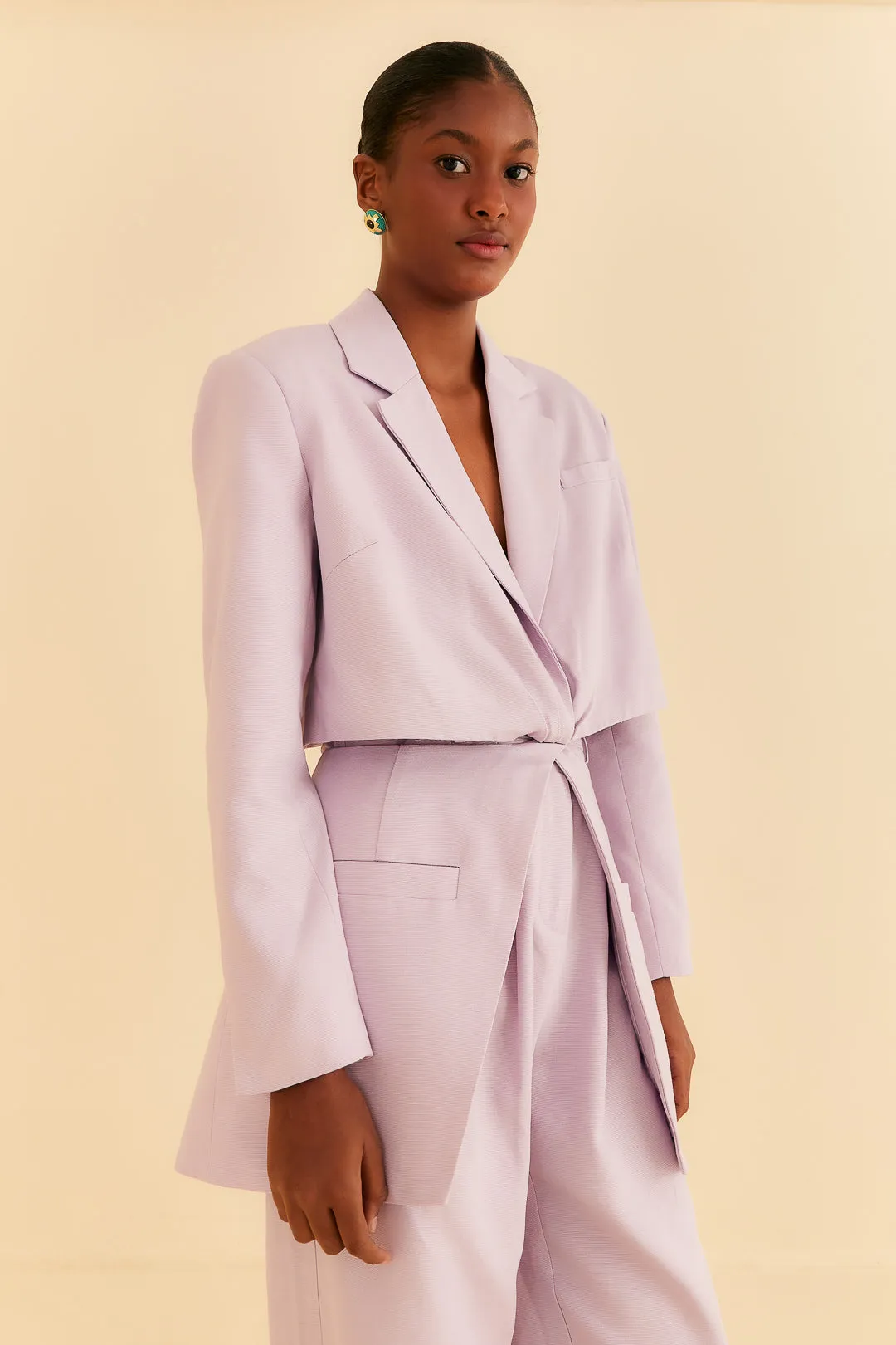 Lilac Cut Out Blazer