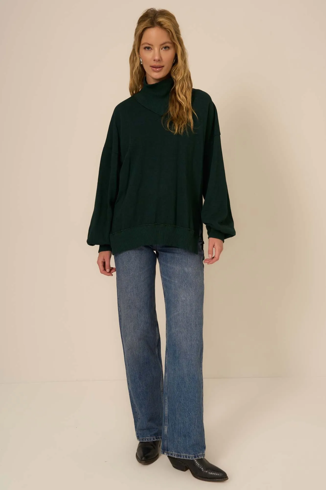 Marina High Neck Sweatshirt - Midnight Pine