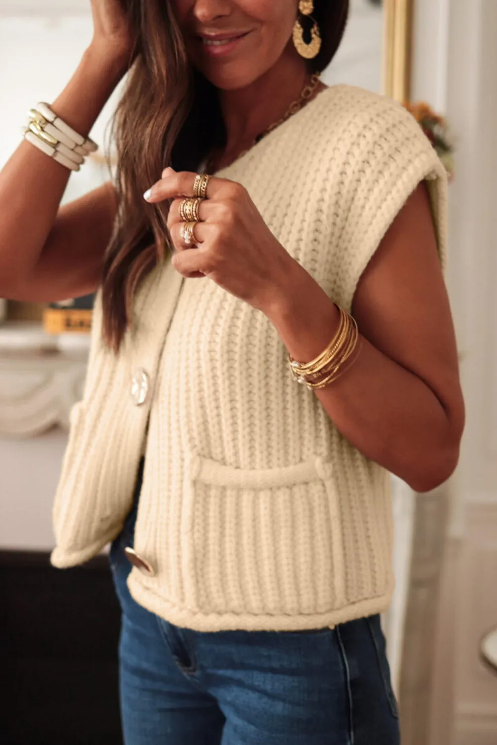 Marissa Textured Knit Sweater Vest | S-XL | PRE ORDER 12/11