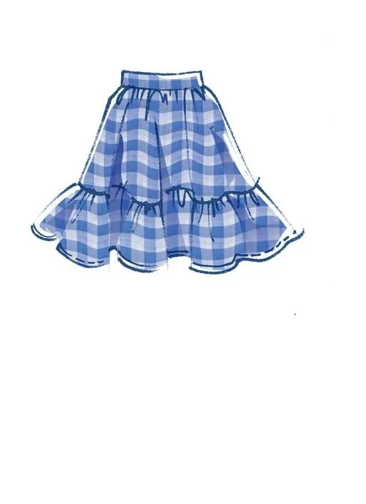 McCall's Pattern M8066 Misses' Pull-On Gathered Skirts with Tier and Length Variations