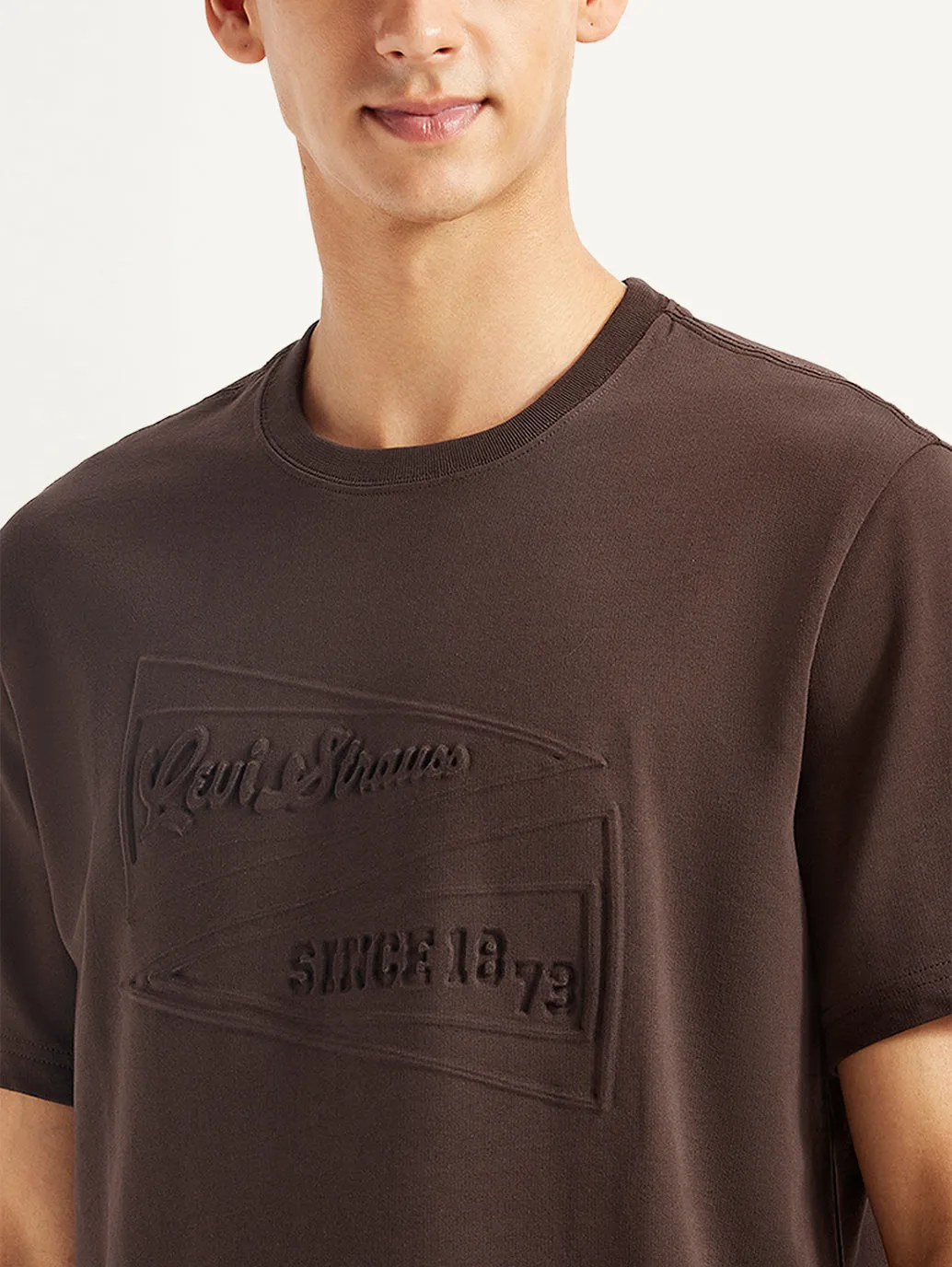 Men's Embossed Crew Neck T-shirt