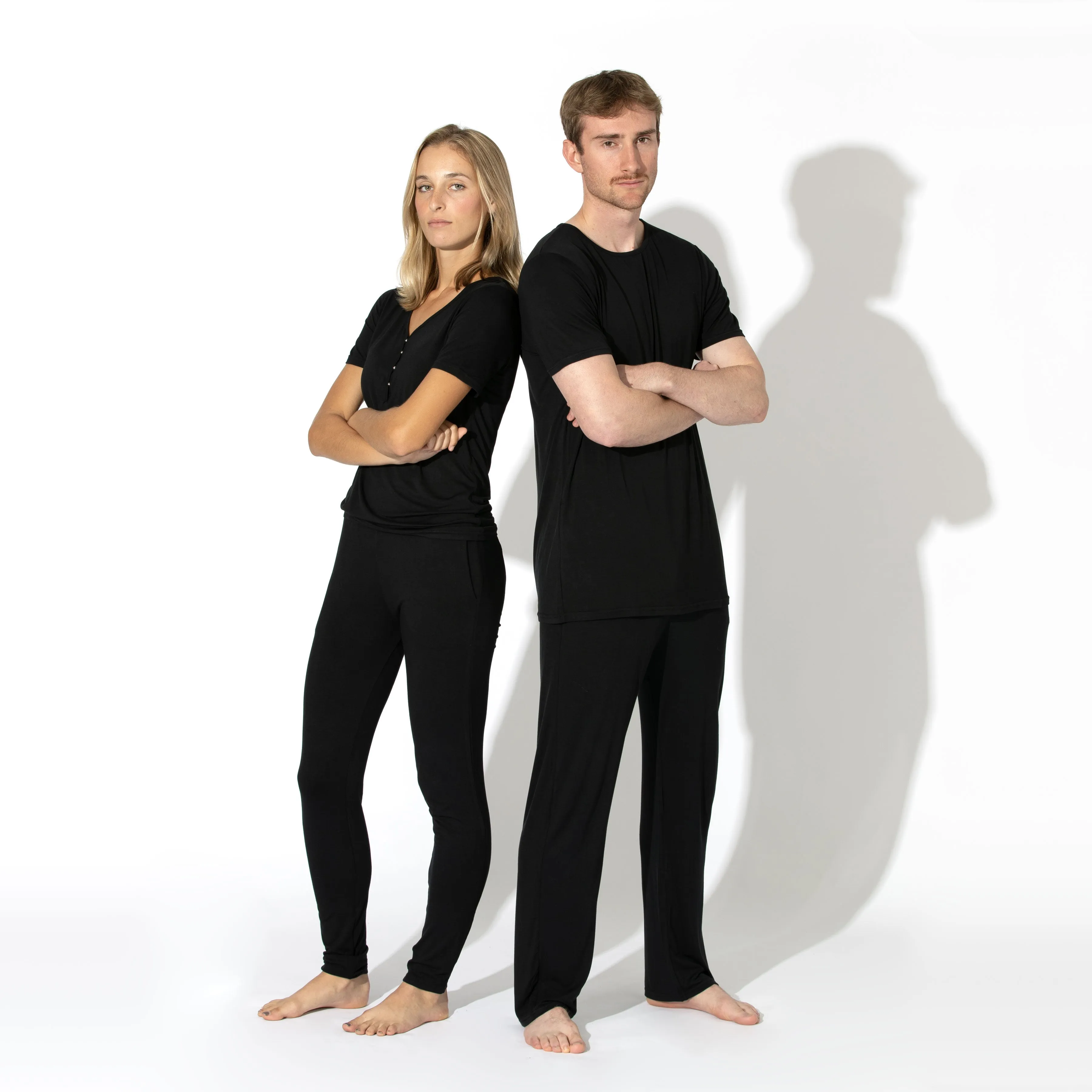 Obsidian Black Bamboo Women's Pajama Set