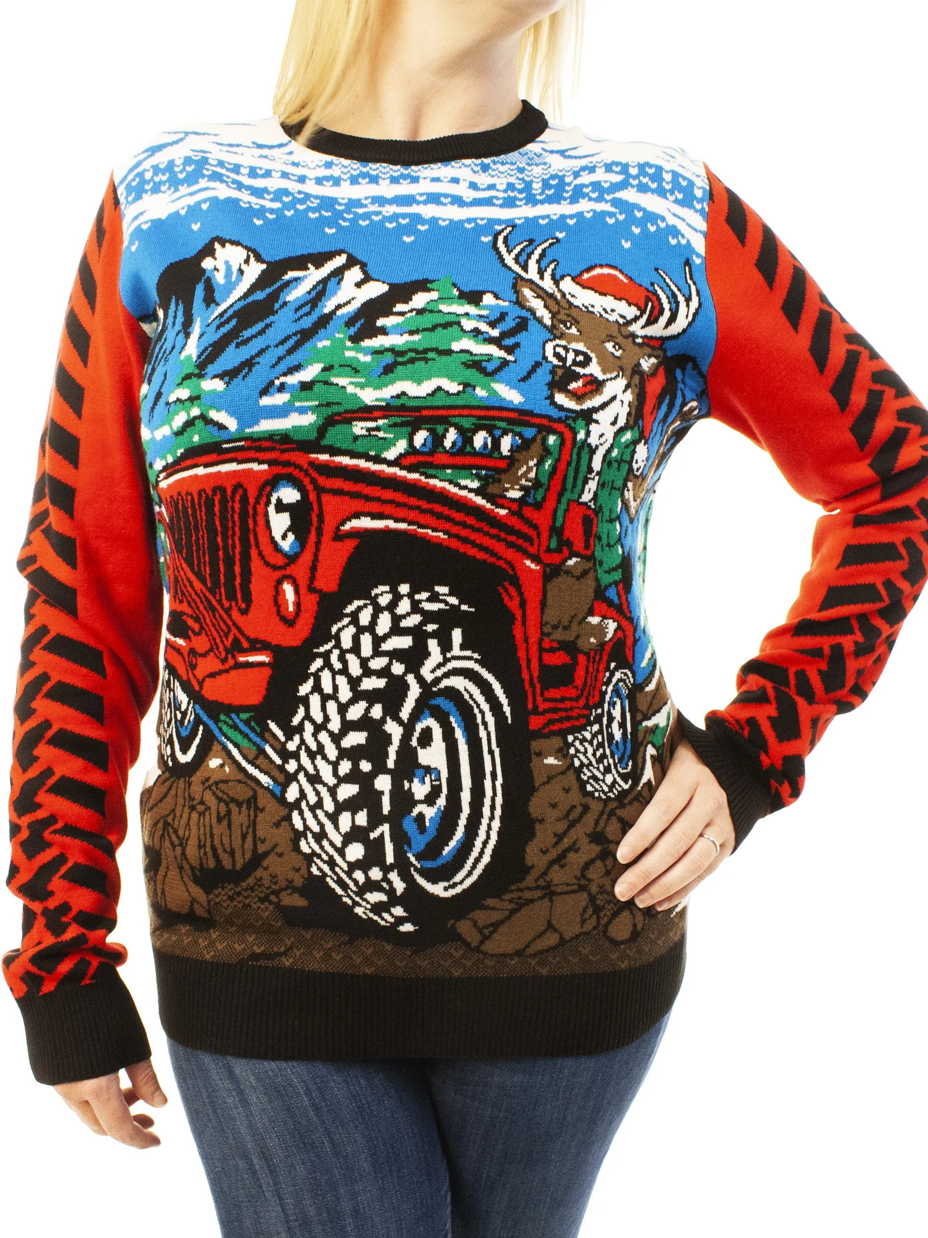 Off Roading Reindeer | Ugly Christmas Sweater For Men & Women | Unisex Sizing