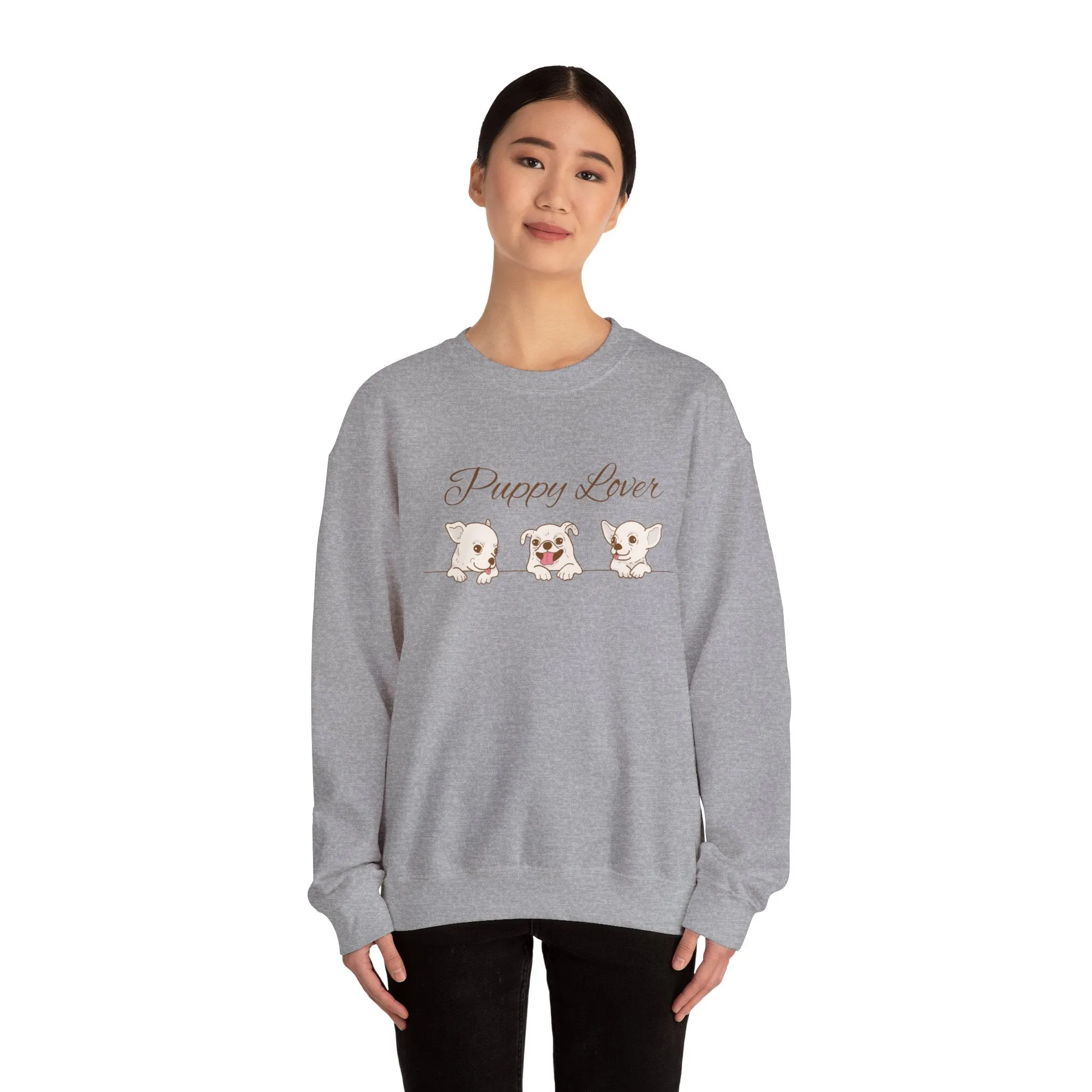 Puppy Lover Sweatshirt Comfy Crewneck for Dog Lovers