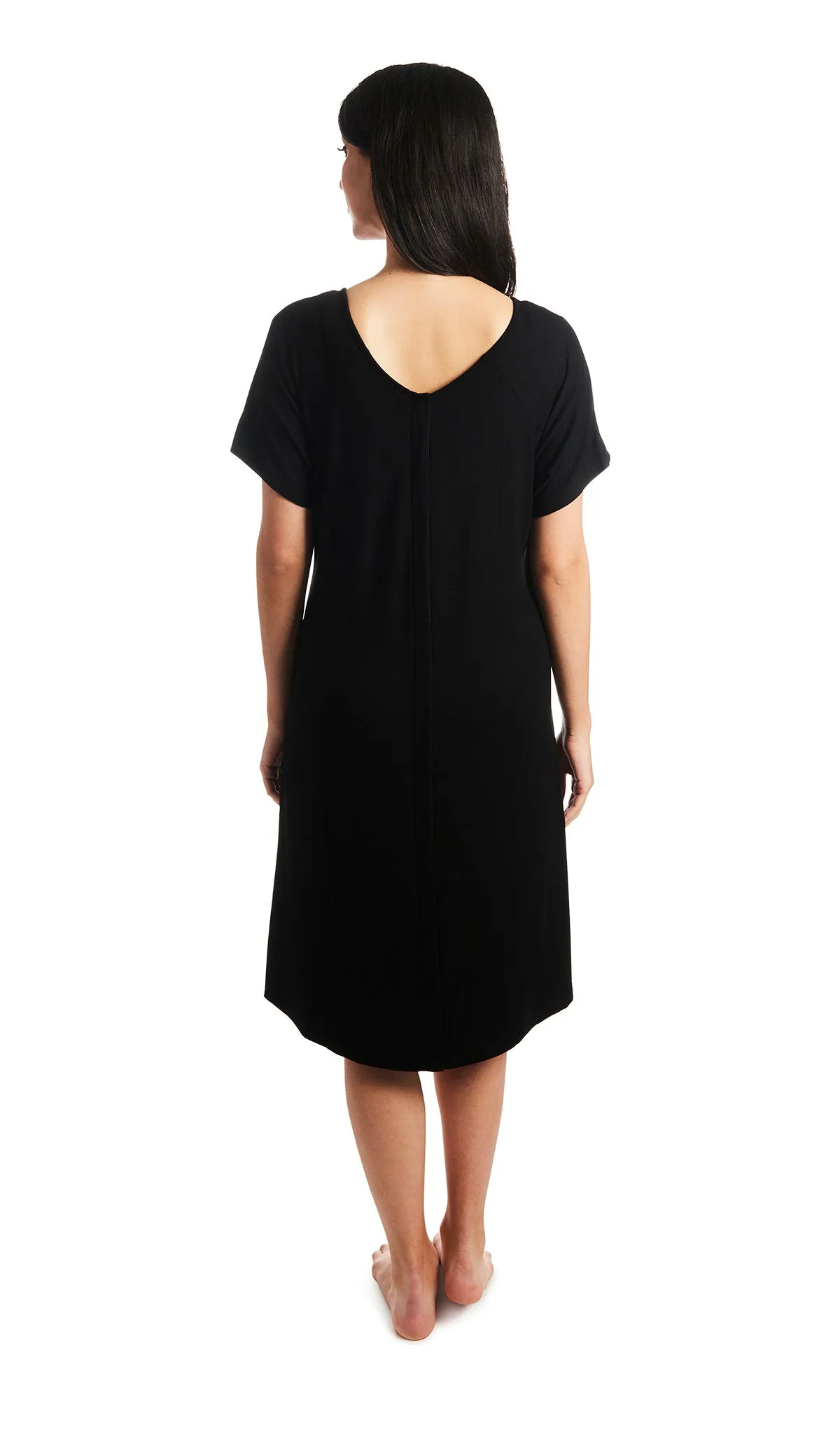 Rosa Hospital Gown Black