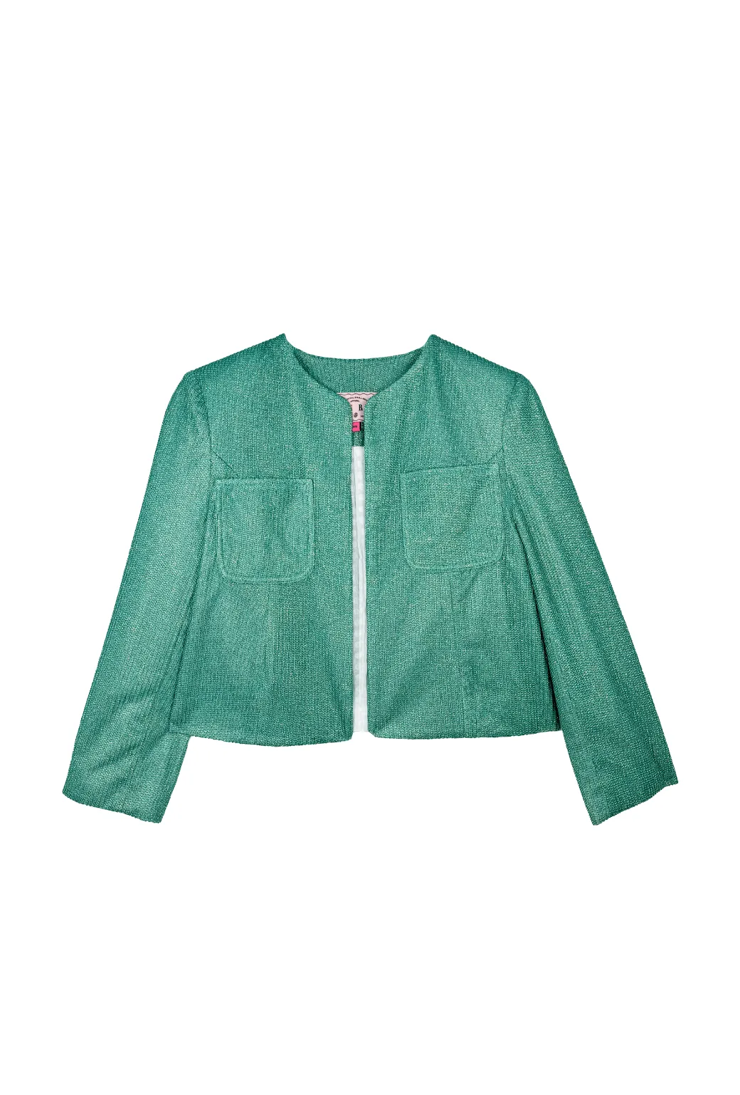 SAMPLE - Poolside Blazer - Aqua Sparkle Knit