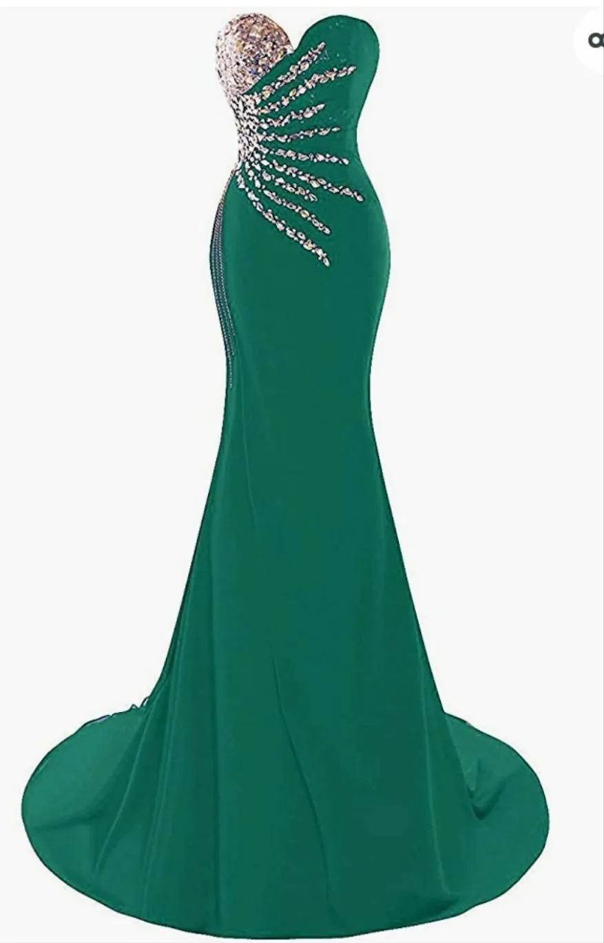 Sequin Plus Sized  Mermaid Evening /prom Gown