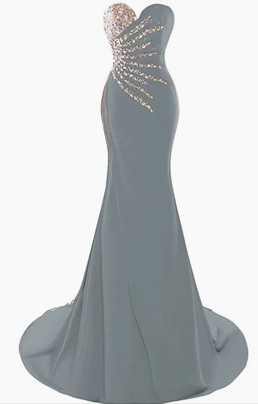 Sequin Plus Sized  Mermaid Evening /prom Gown