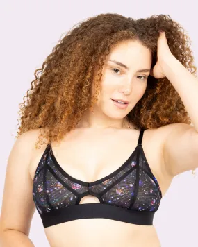 Silky Mesh Sheer Cutout Triangle Bralette | Silky Mesh (Astrology)