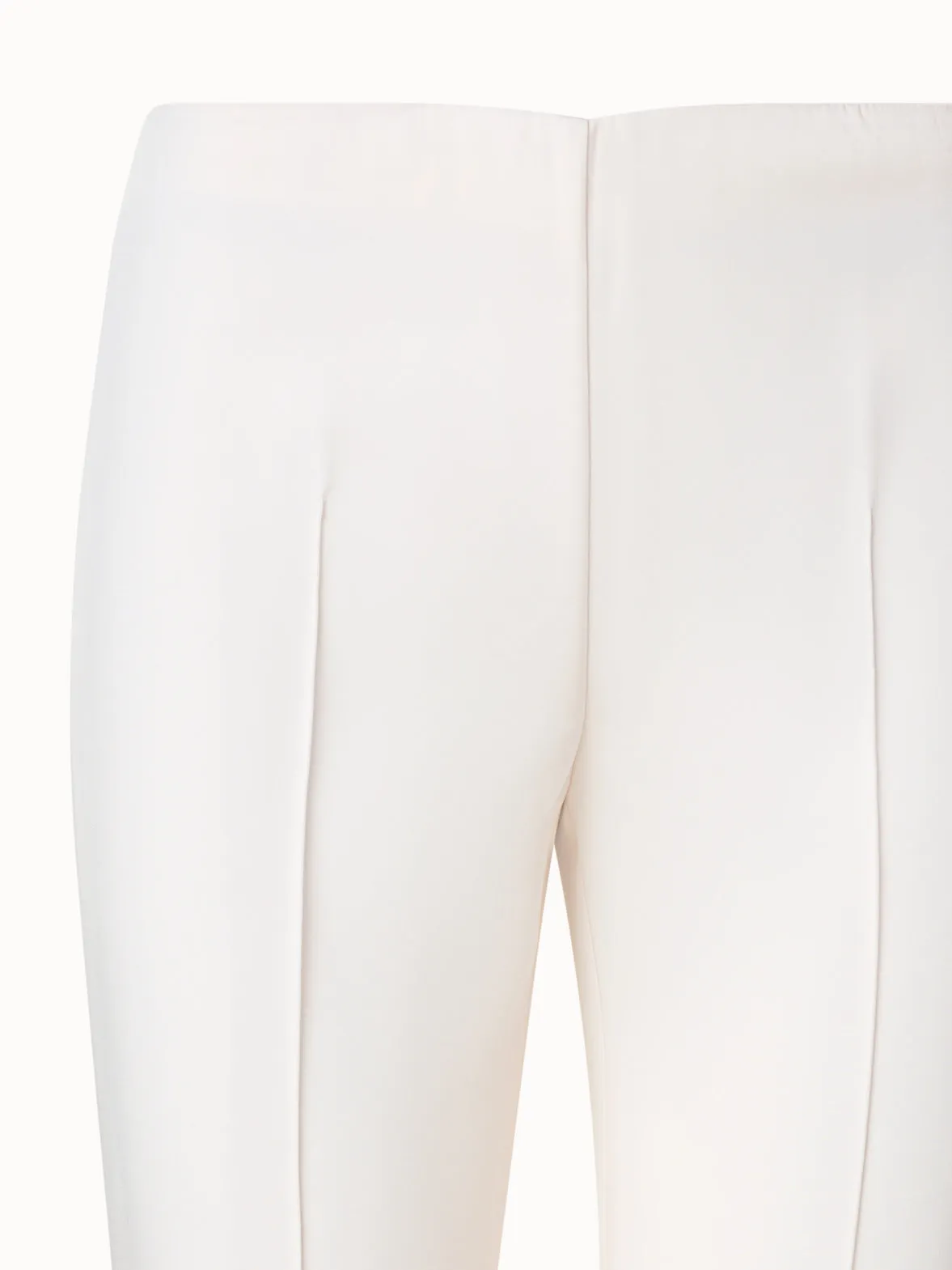 Slim Leg Silk Crêpe Pants