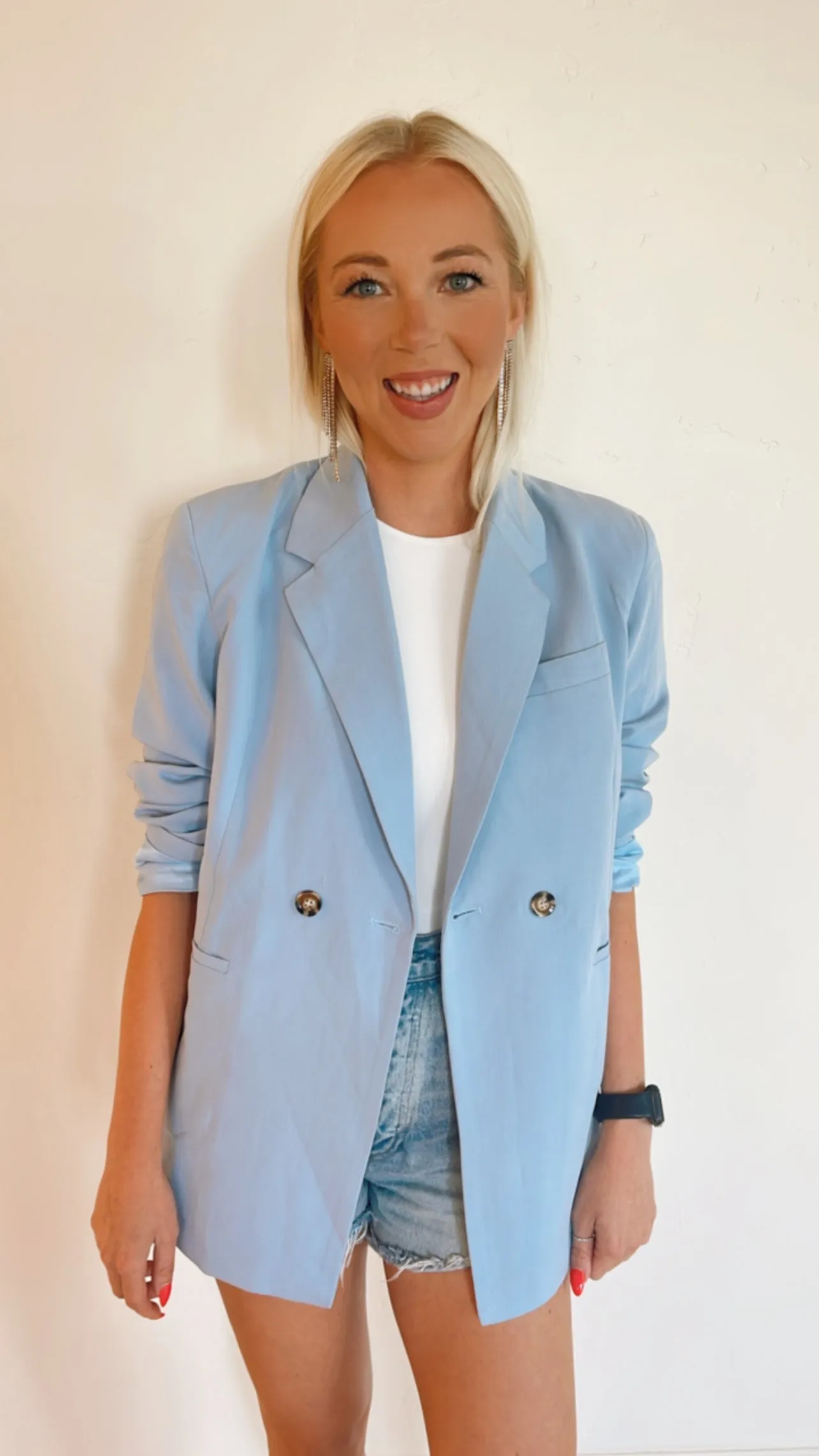 Top Notch Boyfriend Blazer in Blue