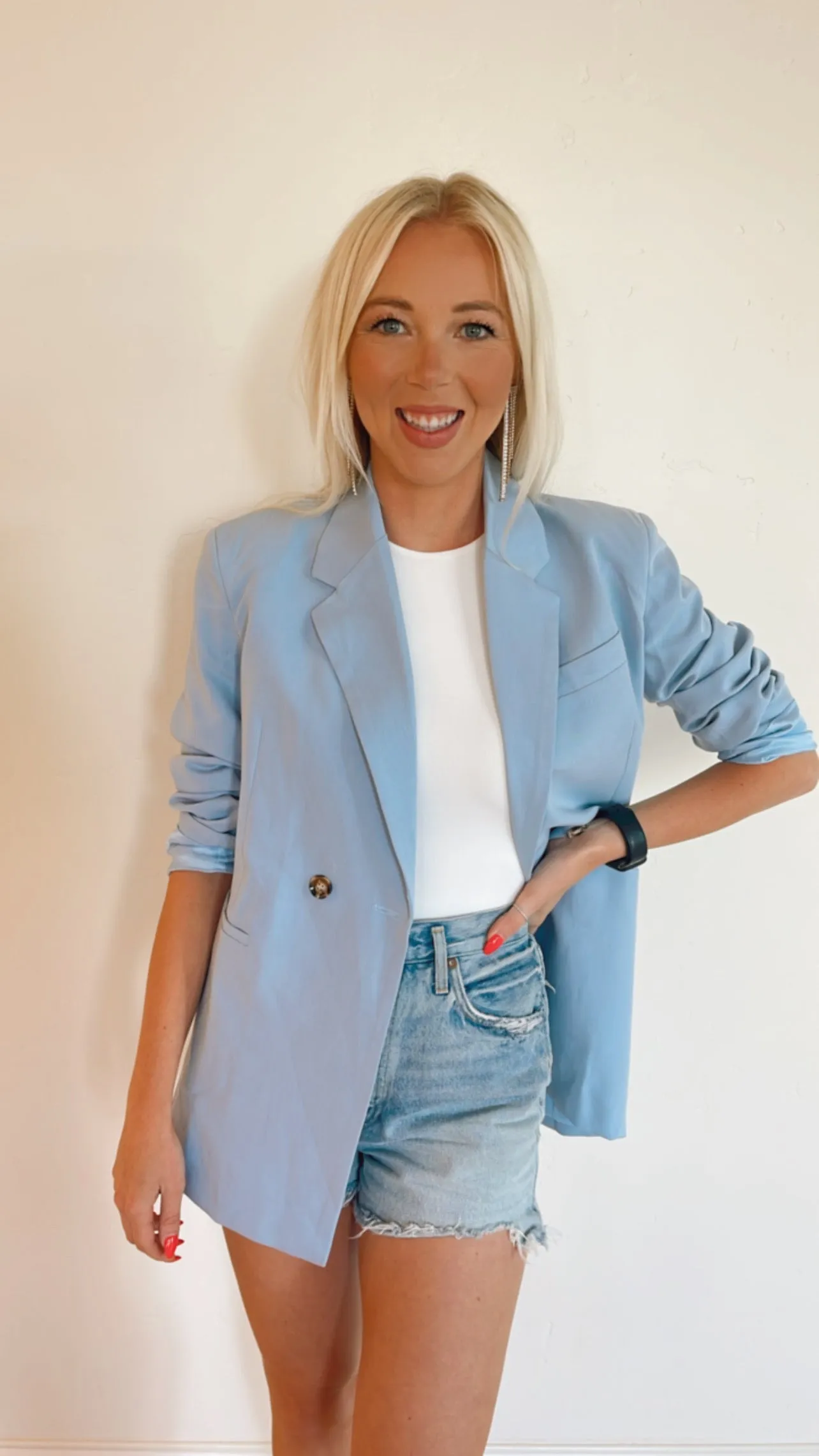 Top Notch Boyfriend Blazer in Blue