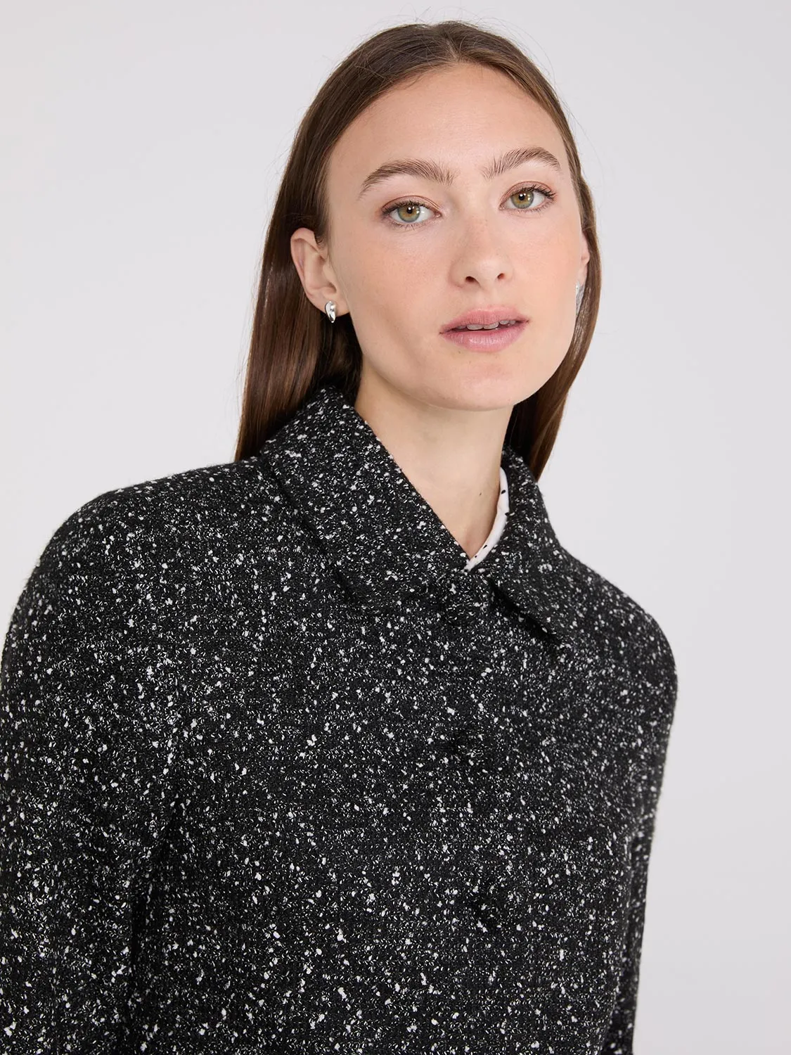 Waisted Boucle Blazer