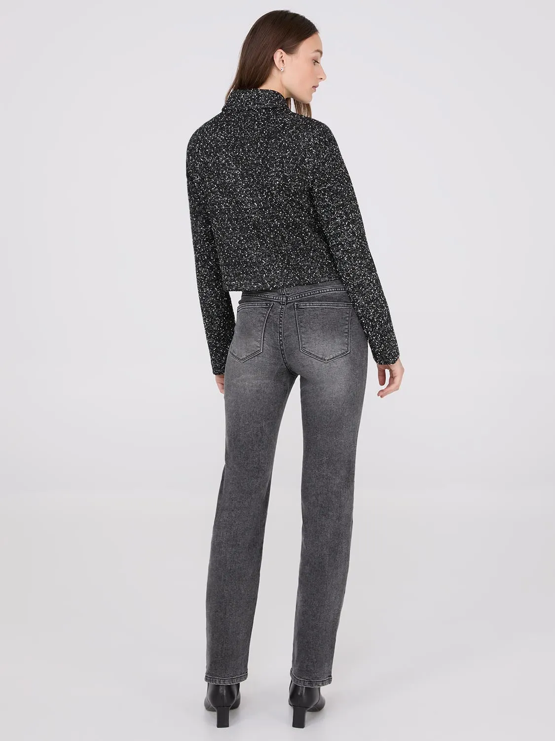 Waisted Boucle Blazer