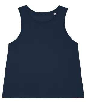 Womens Stella Dancer crop tank top (STTW038) | French Navy